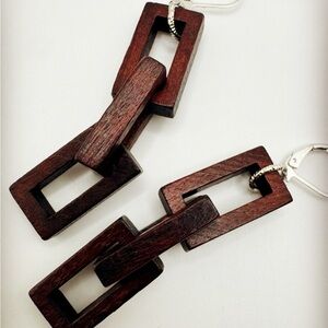 Geometric Wooden Earrings